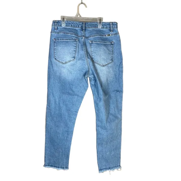 KanCan Light Wash Frayed Hem High Waisted Denim Jeans‎ 11/29 - Image 5