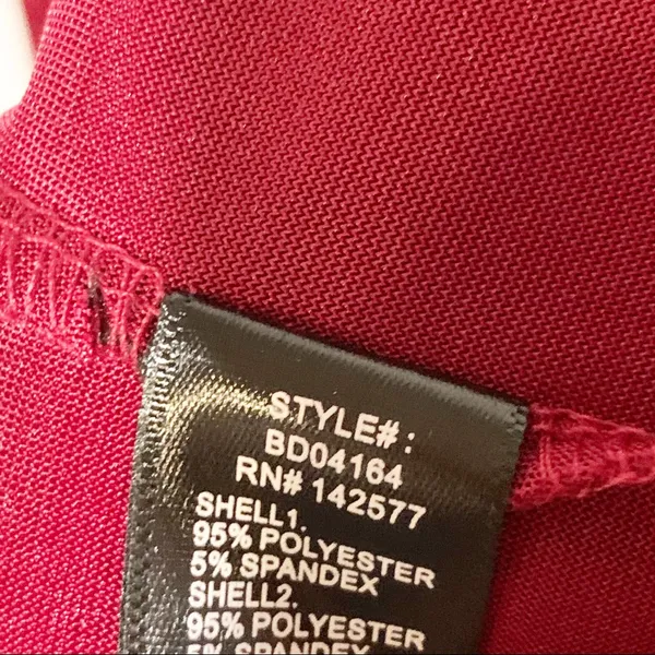 Blashe Size Small Red Bodycon Bra‎ Cup Ruched Midi Dress - Image 4