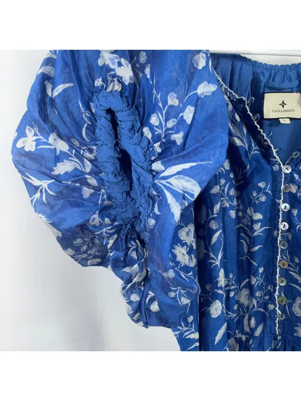 Tuckernuck L Blue Floral Belted Maxi Dress - Image 6