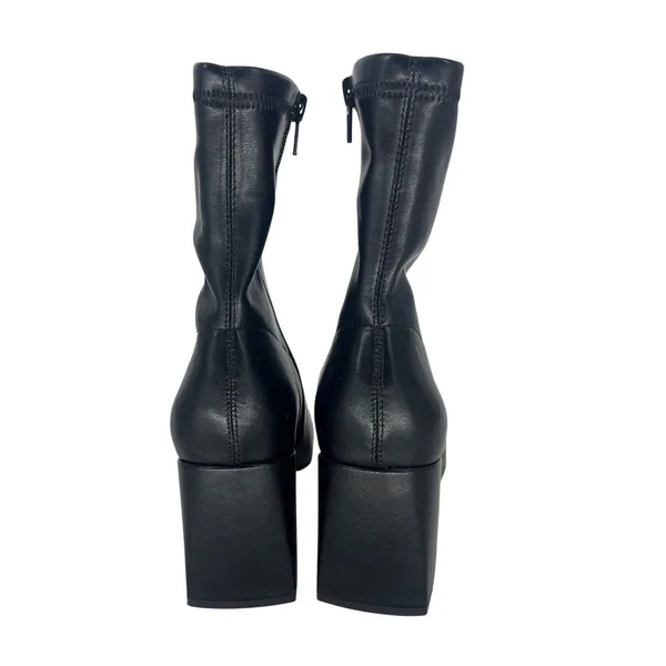 Silent‎ D Carina Heeled Ankle Boots Black Leather Size 39 - Image 8