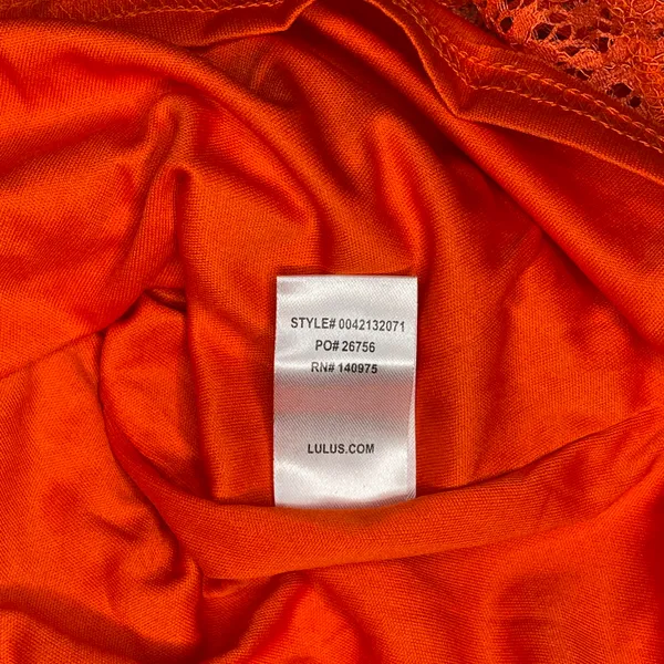 Lulus Happy Glow Lucky Orange Lace Midi Dress - Image 8