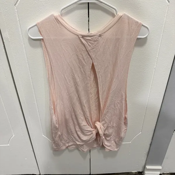 inLUV Pink Oversized Tie Back Muscle Tank - Image 2