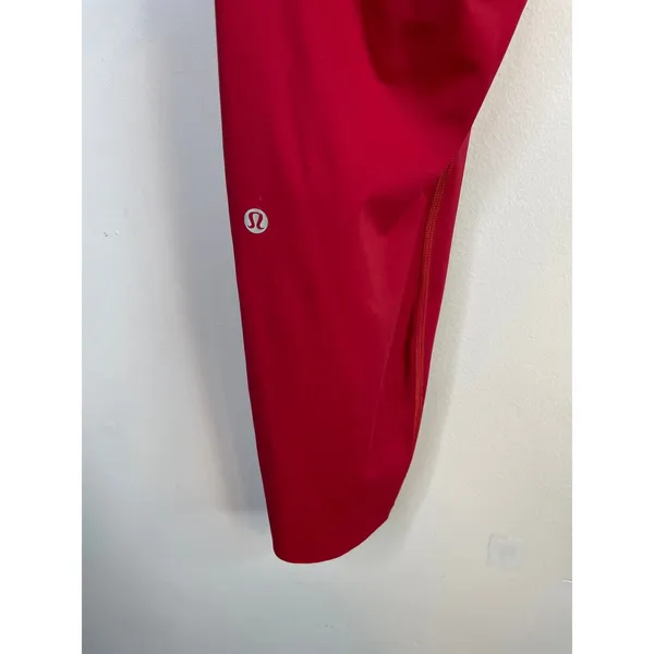 Lululemon Fast and Free 7/8 Leggings Pants Pockets Running Dark Red Womens 16 - Image 10