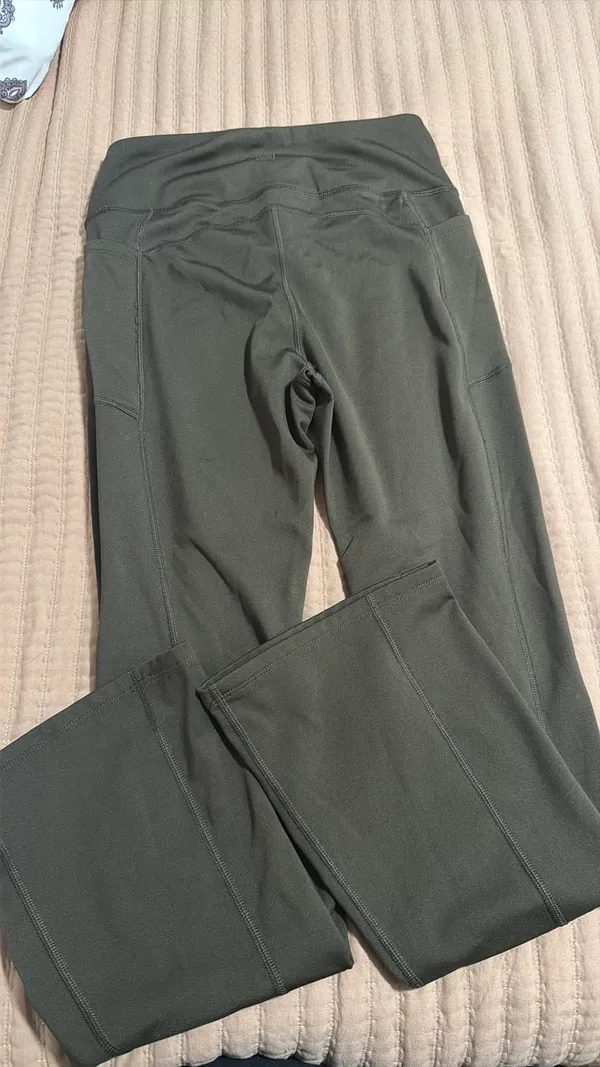 Laundry by Shelli Segal dark olive flare leggings - Image 2