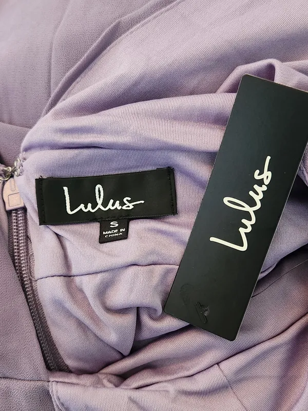 Lulus Low Cut Light Purple Formal Maxi Dress Size Small NWT Wedding Guest Prom - Image 10