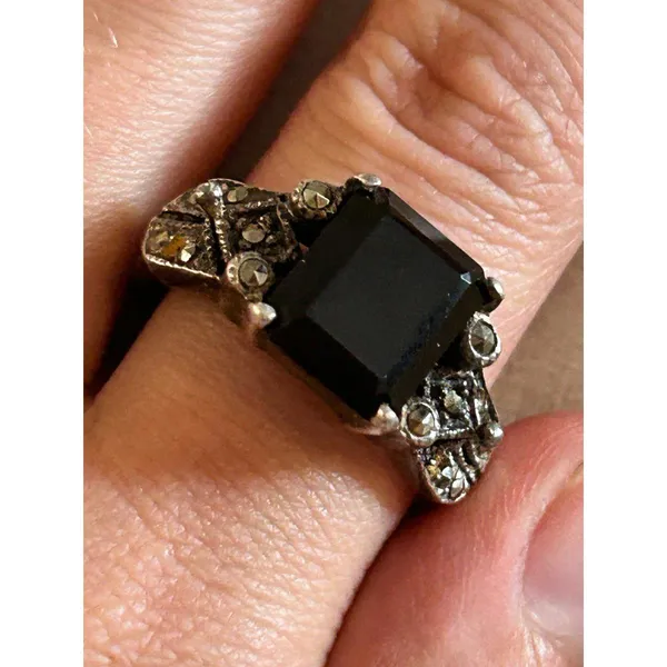 925 sterling silver ring size 10 missing small stones scrap - Image 2