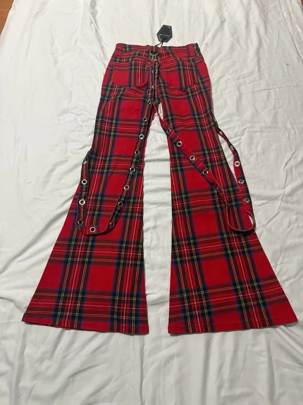 Dolls Kill The Grave Girls Plaid Aurora Pants - Image 3