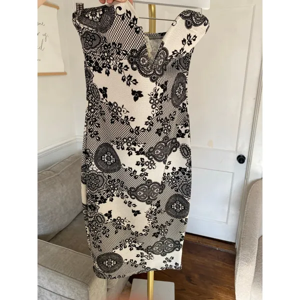 Vintage Y2K Strapless Lace‎ Bodycon Mini Dress Coquette Grunge Babydoll 90s Boho - Image 2