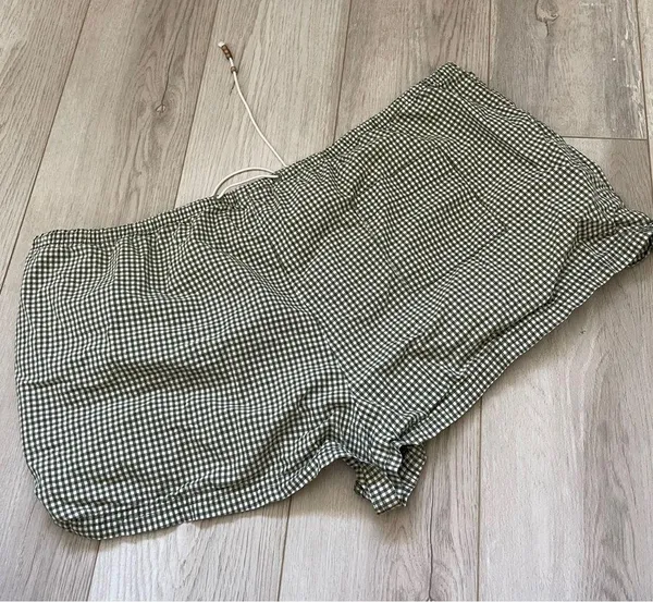 American Eagle Gingham Boxer Shorts Green White (Large) coquette pinterest - Image 3