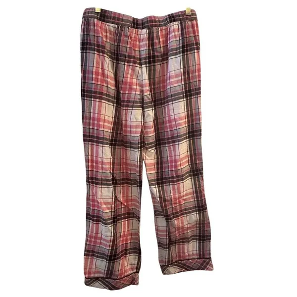 Victoria's Secret Women's M Pink Plaid Pajama Pants Elastic Waist‎ with Pockets - Image 3
