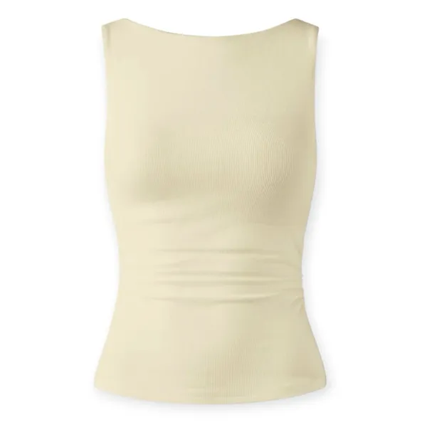NWT OGL Elastic Open Back Bra Tank Top Plantive Size Small Butter Yellow - Image 2