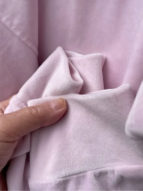 DNKY women’s size medium pink velvet pullover hoodie - Image 5