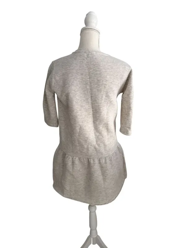 ZARA Gray Peplum Sweatshirt Top Size Medium - Image 8