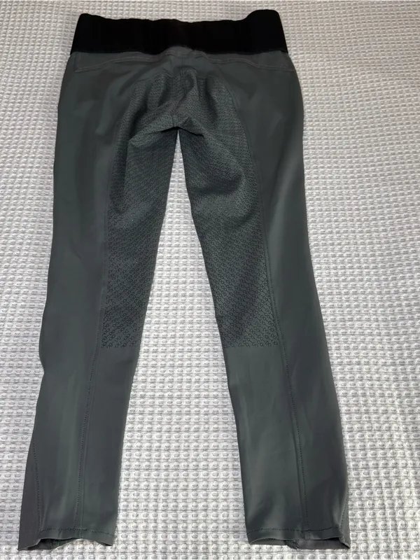 DOVER SADDLERY Riding Breeches 32 Gray Full Seat Equestrian Tights Stretch - Image 9