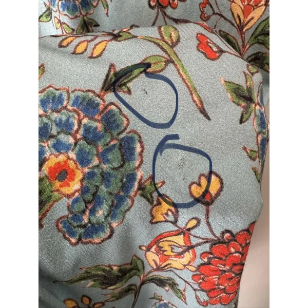 Free People Blue Floral High Slit Stretchy Maxi Skirt Size Small - Image 6