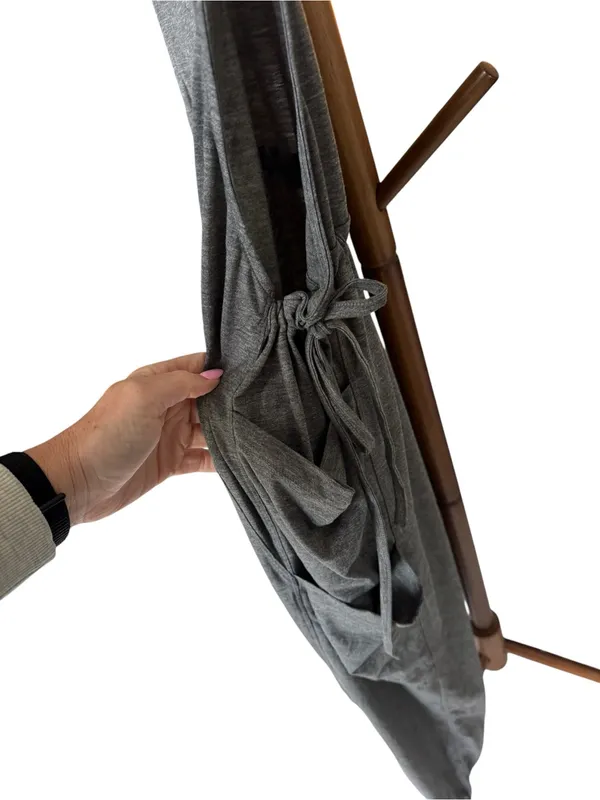 Halara - NWT Gray Sleeveless Drawstring Pocket Harem Jumpsuit Sz M - Image 5