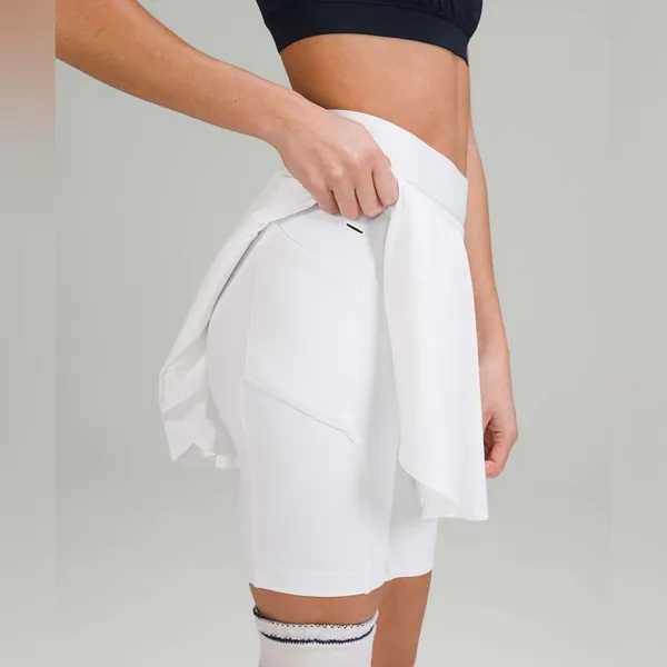 Lululemon Court Rival‎ High-Rise Tennis Skirt Sz 12 in White NEW - Image 2