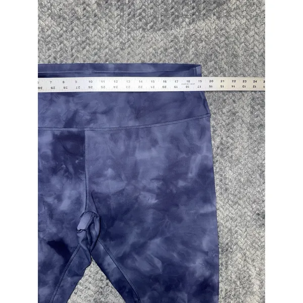 lululemon Women's Align High-Rise 25 Tie Dye Blue Stretch Knit Yoga Leggings 20 - Image 7