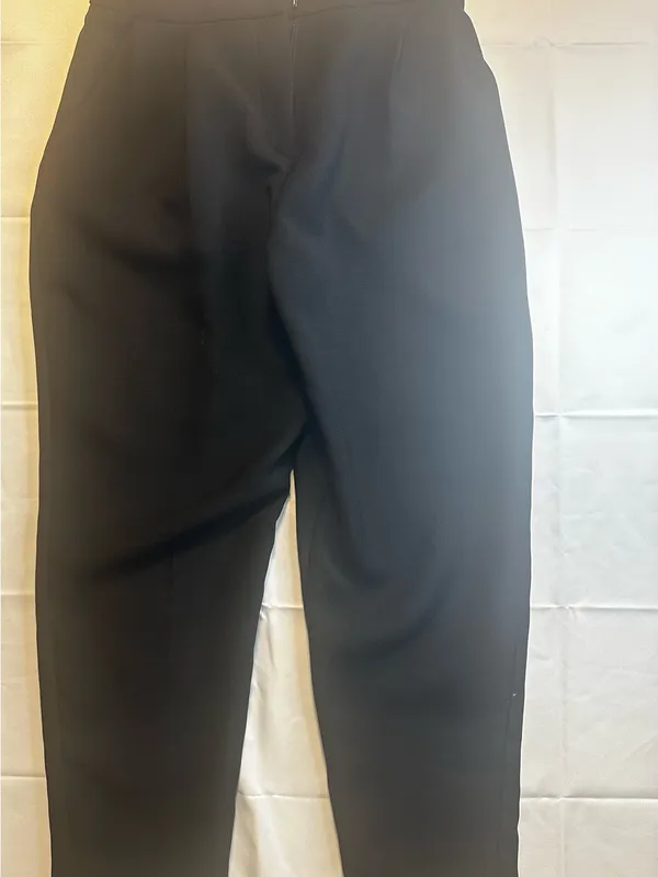 ASOS Petite Black Tailored Straight Leg Trousers Work Office Slacks Size 0 - Image 2