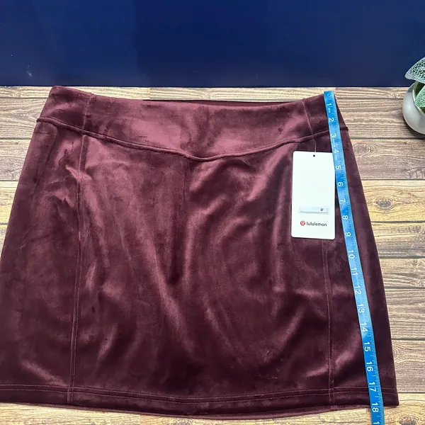 Lululemon Scuba High Rise Mini Skirt Velvet NWT Size XL (GARN) LW8AL9S - Image 8