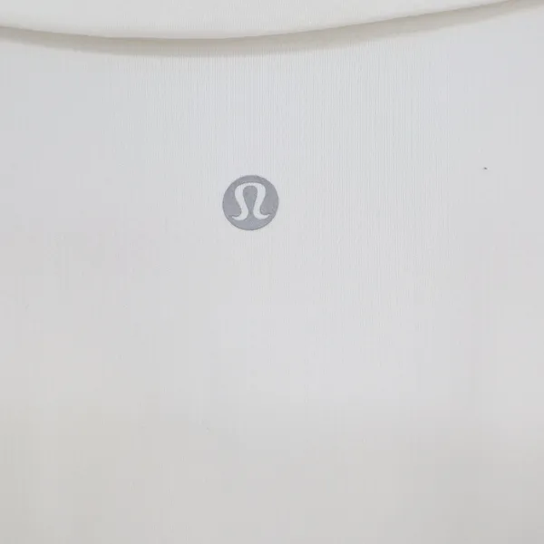 Lululemon Polo Shirt Womens M White Short Sleeve Athletic Golf Tennis Good - Image 5