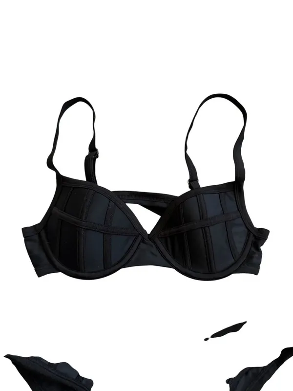 REFORM Swim Black Bikini Swimsuit Set Sz XS Top Sz M Bottoms - Image 5