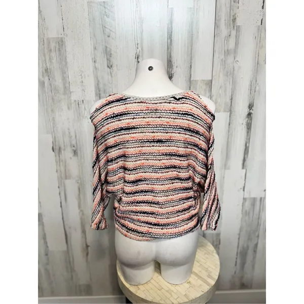 Anthropologie Postmark Malu Striped Sweater medium Multi color space dye - Image 4