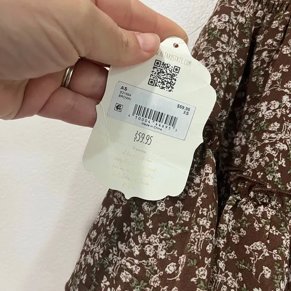 Altar’d State Brown Floral Ruffle Mini Skirt XS NWT Boho‎ Cottagecore - Image 5