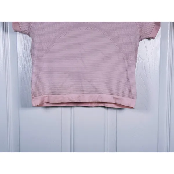 Lululemon Swiftly Tech Cropped Shirt Size 6 Pink Running Workout Athletic Gym - Image 7