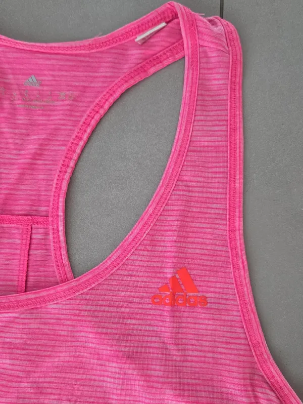 Adidas Neon Pink Racerback Tank Top Size M - Image 3