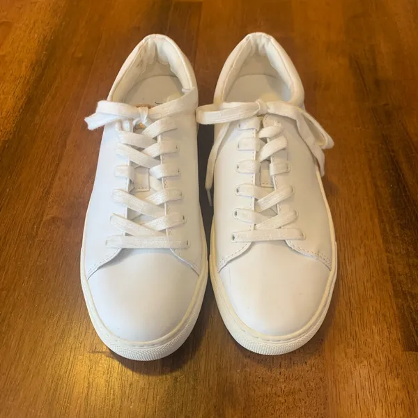 J. Crew Women's Saturday Sneaker 8 White Sneakers with Leopard Detail - Image 2