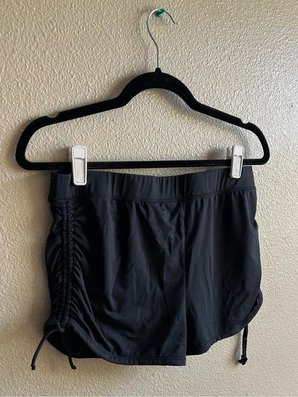 Carve Designs Black Athletic Swim Shorts with Side Ruched Ties - Image 4