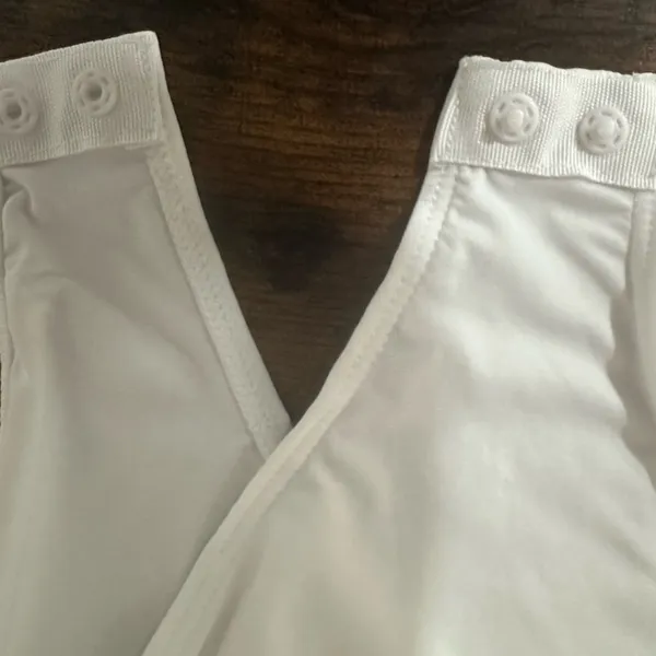 $39 NWOT Mobeso Women's Square Neck Short Sleeve Double-Lined BodySuit L - Image 7