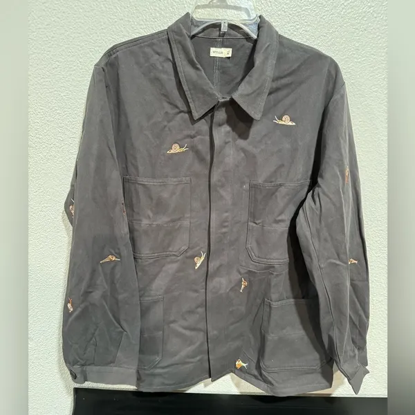 WYLLIS gray embroidered snail jacket size - Image 2