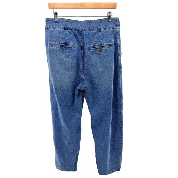 Anthropologie Pilcro Barrel Balloon Leg Jeans Blue Pleated Relaxed Fit Womens 30 - Image 3