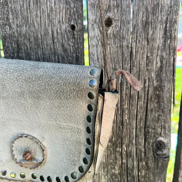 Vintage Western Leather Fringe Crossbody Bag - Image 4
