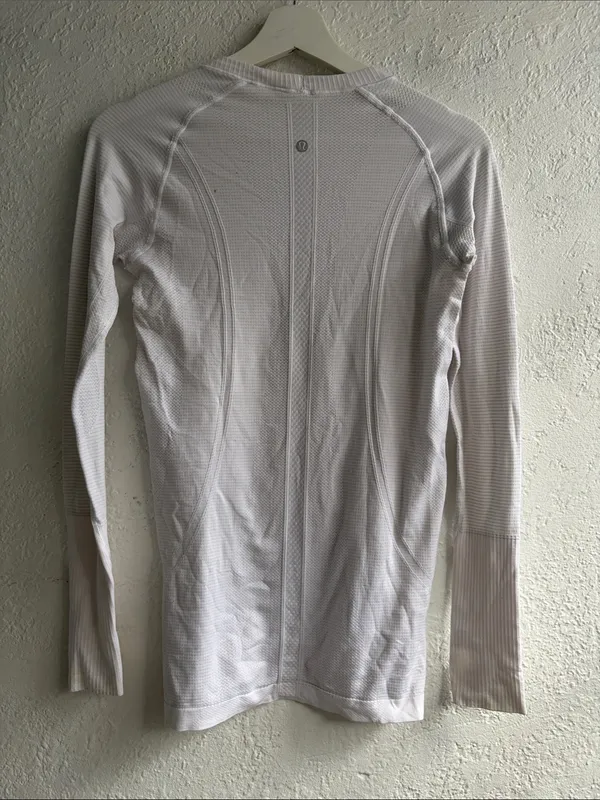 Lululemon Swiftly White Long-Sleeve Active Top - Image 2