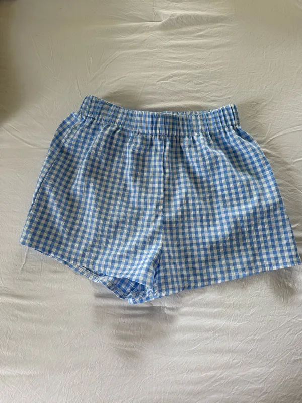 Gingham Shorts Blue - Image 2
