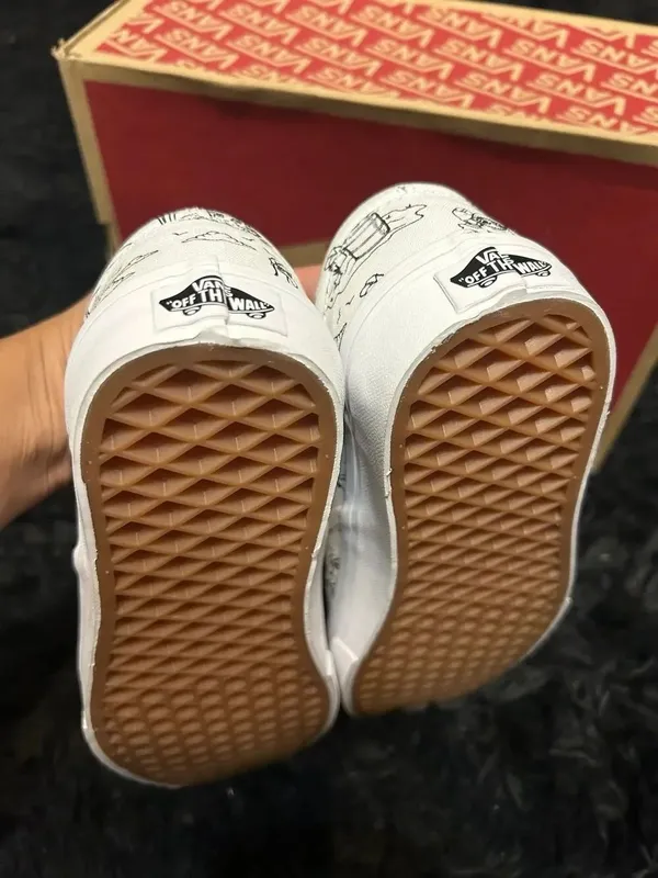 VANS customisable "U-Color" / "U-Paint" white slip on shoes sneakers sz 7 new - Image 5