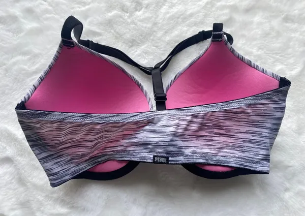 Victoria's Secret PINK Women's Wear Everywhere Push-Up Bra Heather Gray, 32DD - Image 5