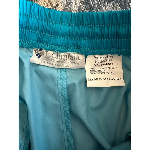 Vintage Women’s Columbia Pants Medium Blue Nylon Gorpcore Elastic Zip Ankle - Image 9