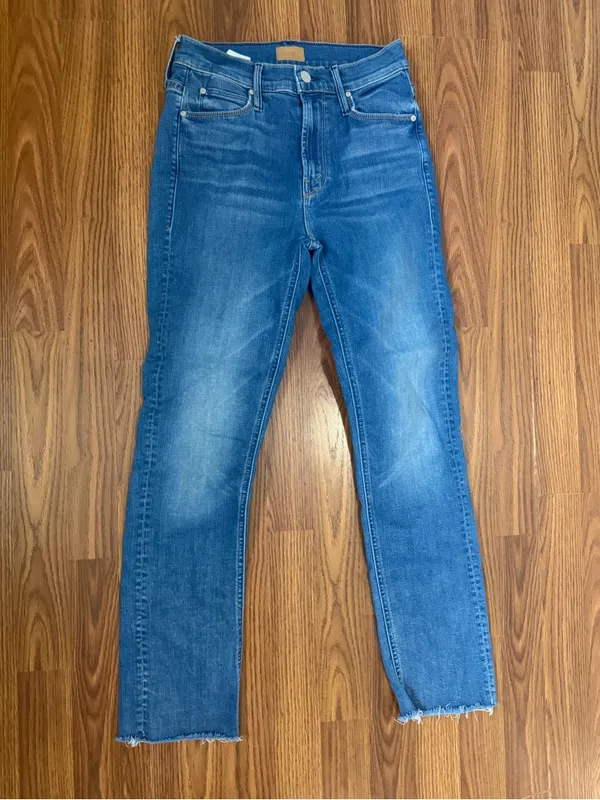 Mother Jeans Mid Rise Dazzler Ankle Fray Birds of Paradise 25 - Image 2