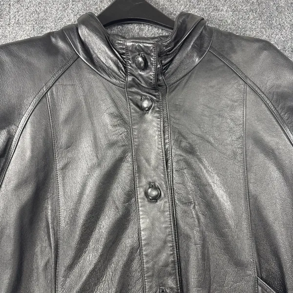 Vintage Pelle New York Milano Leather Jacket Women’s M Black Genuine Leather 90s - Image 2