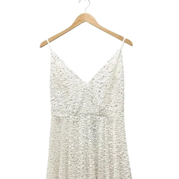 NWT ASOS Ivory Sequined Beaded Josie Backless Cami Maxi Wedding Dress Size 6 NEW - Image 6