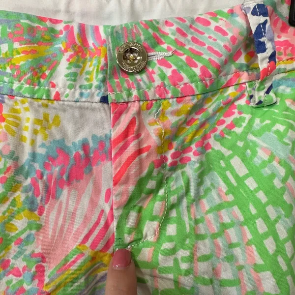 Lilly Pulitzer Callahan Shorts Colorful Multicolor‎ Print Cotton Womens Size 4 - Image 2