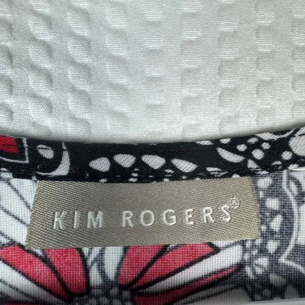 Kim Rogers Y2K 90s Top Medium Black Floral Paisley Boho Teacher Flowy Workwear - Image 8