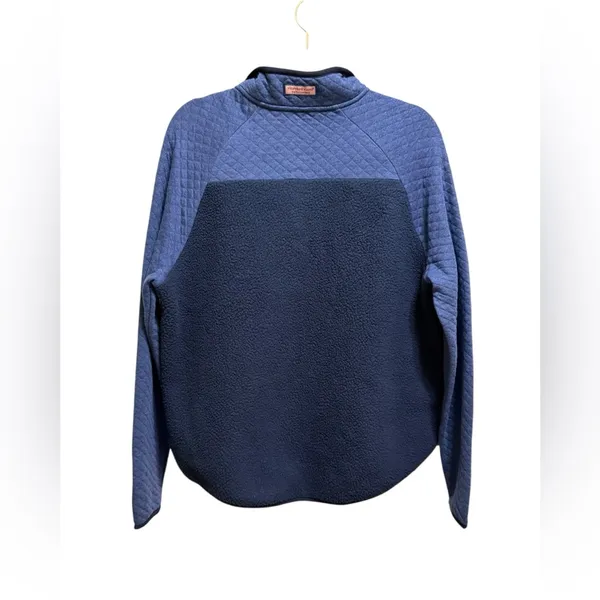 Vineyard‎ Vines Mixed Media Sherpa Shep Shirt Pullover in Blue Quilted Fleece L - Image 2