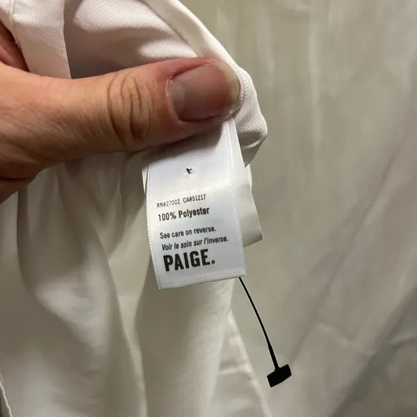 Paige medium white silky front button blouse - Image 4