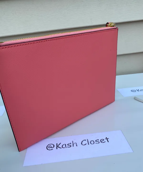 MK JST XL Zip Wristlet Clutch - Grapefruit - Image 5