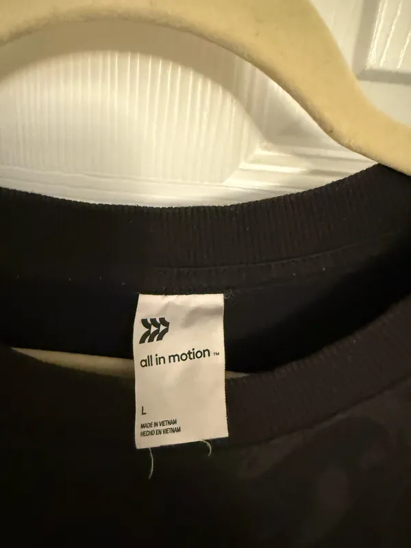 All In Motion Printed Black Crewneck Size Large - Image 2